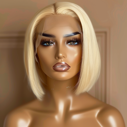 13X4 HUMAN HAIR BOB WIG Blonde 613