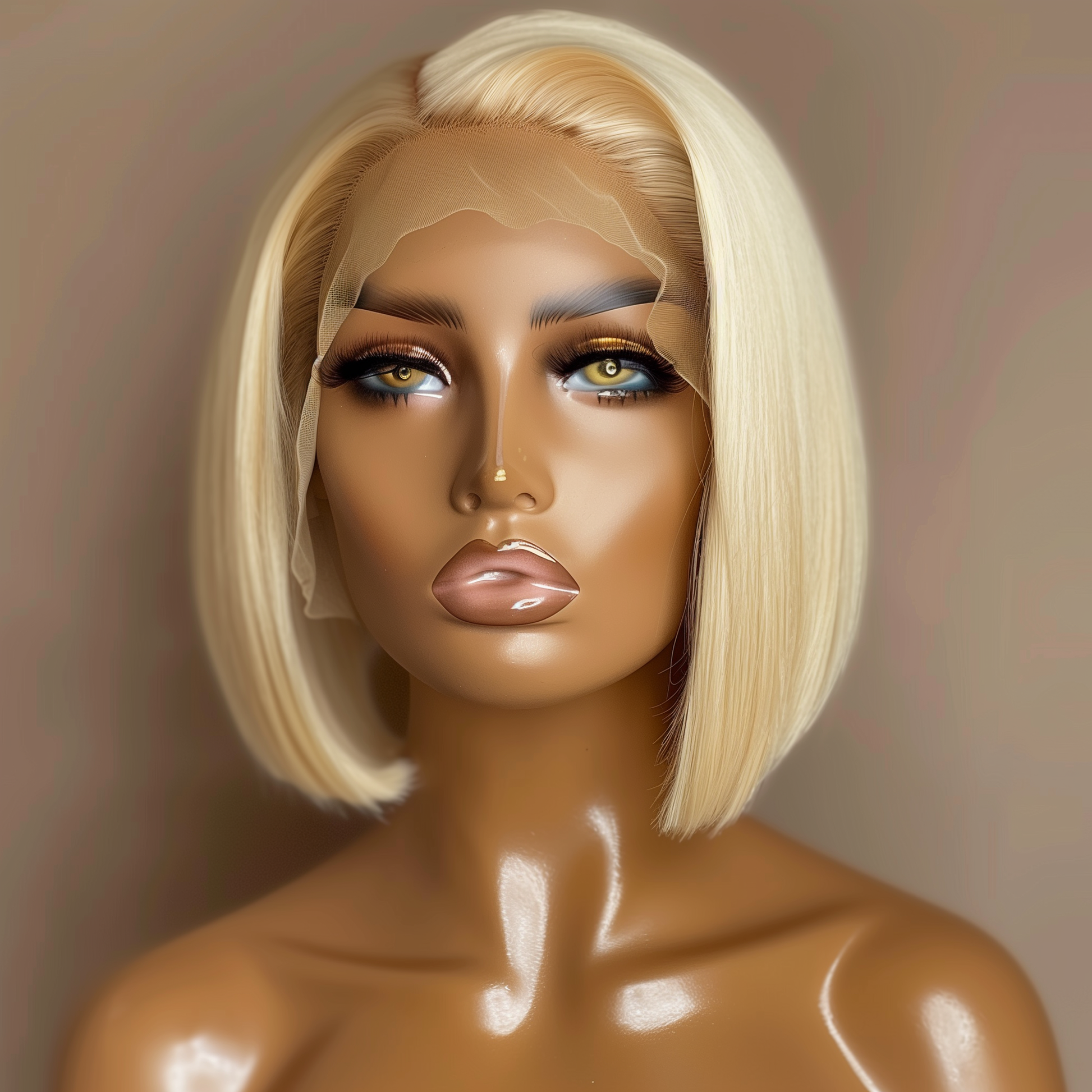 13X4 HUMAN HAIR BOB WIG Blonde 613