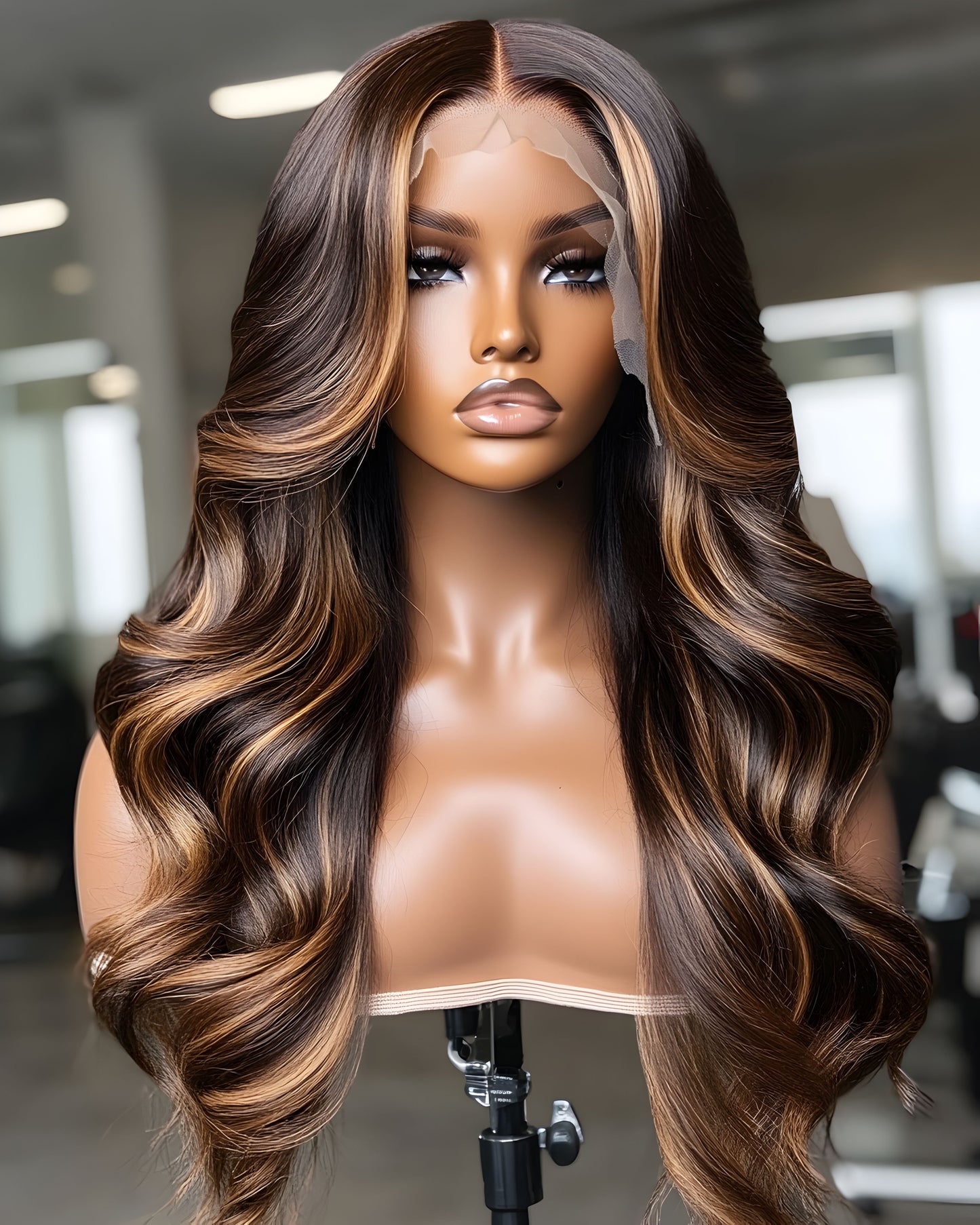13x4 Body Wave Human Hair Wig Highlight P4/27 Color