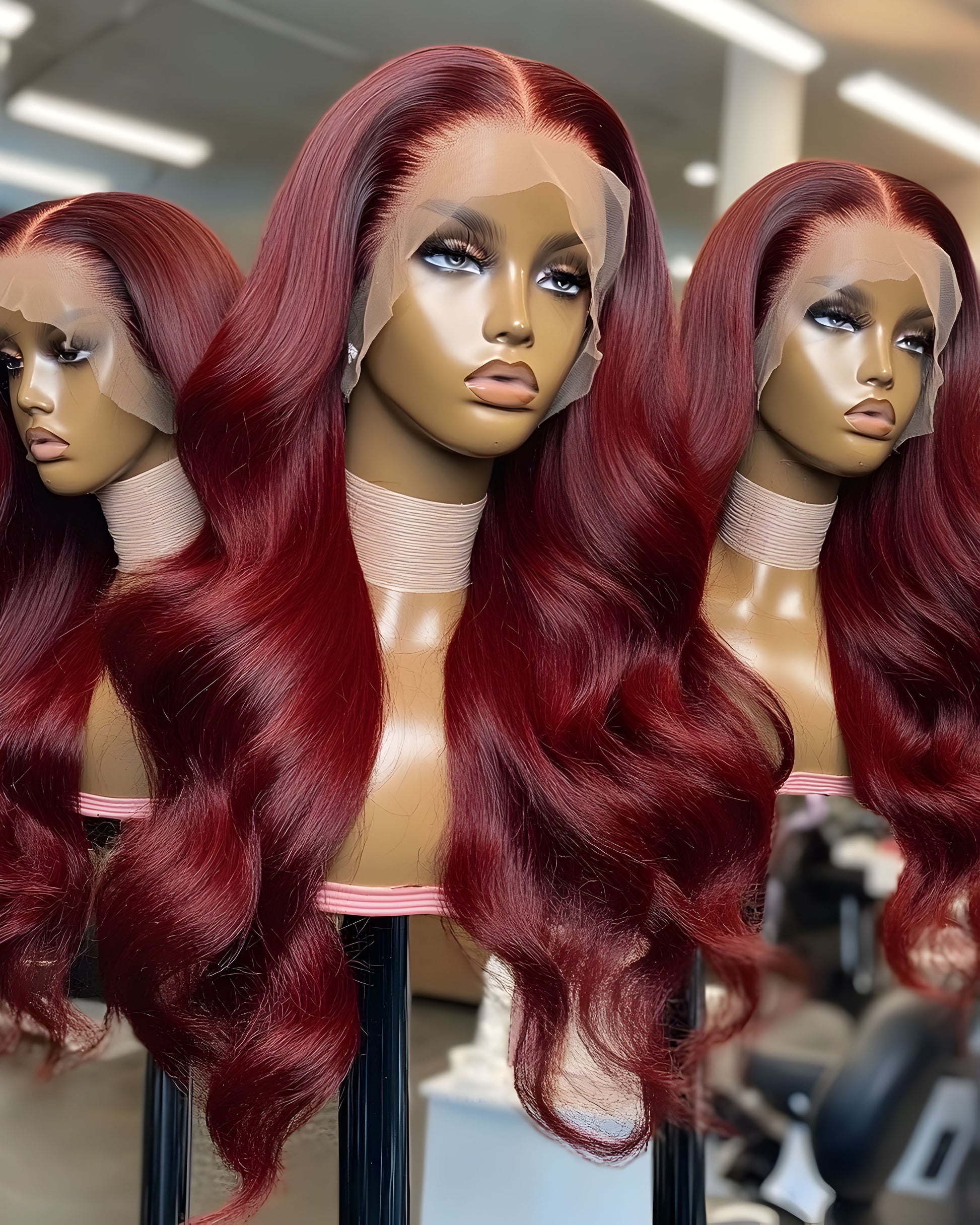 13x4 Straight Human Hair Wig 99J Color