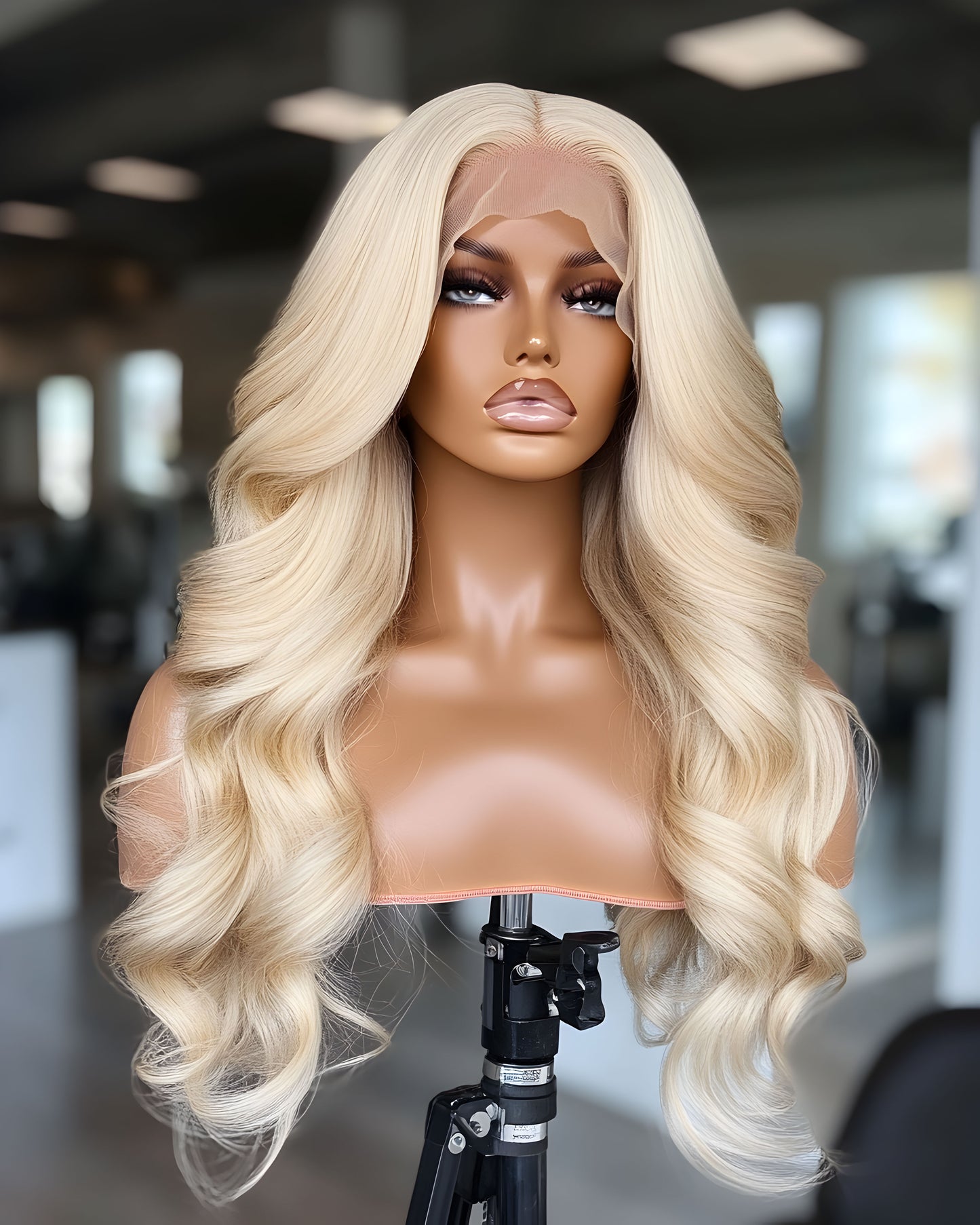 13X4 HUMAN HAIR WIG Blonde 613 Color HD Lace