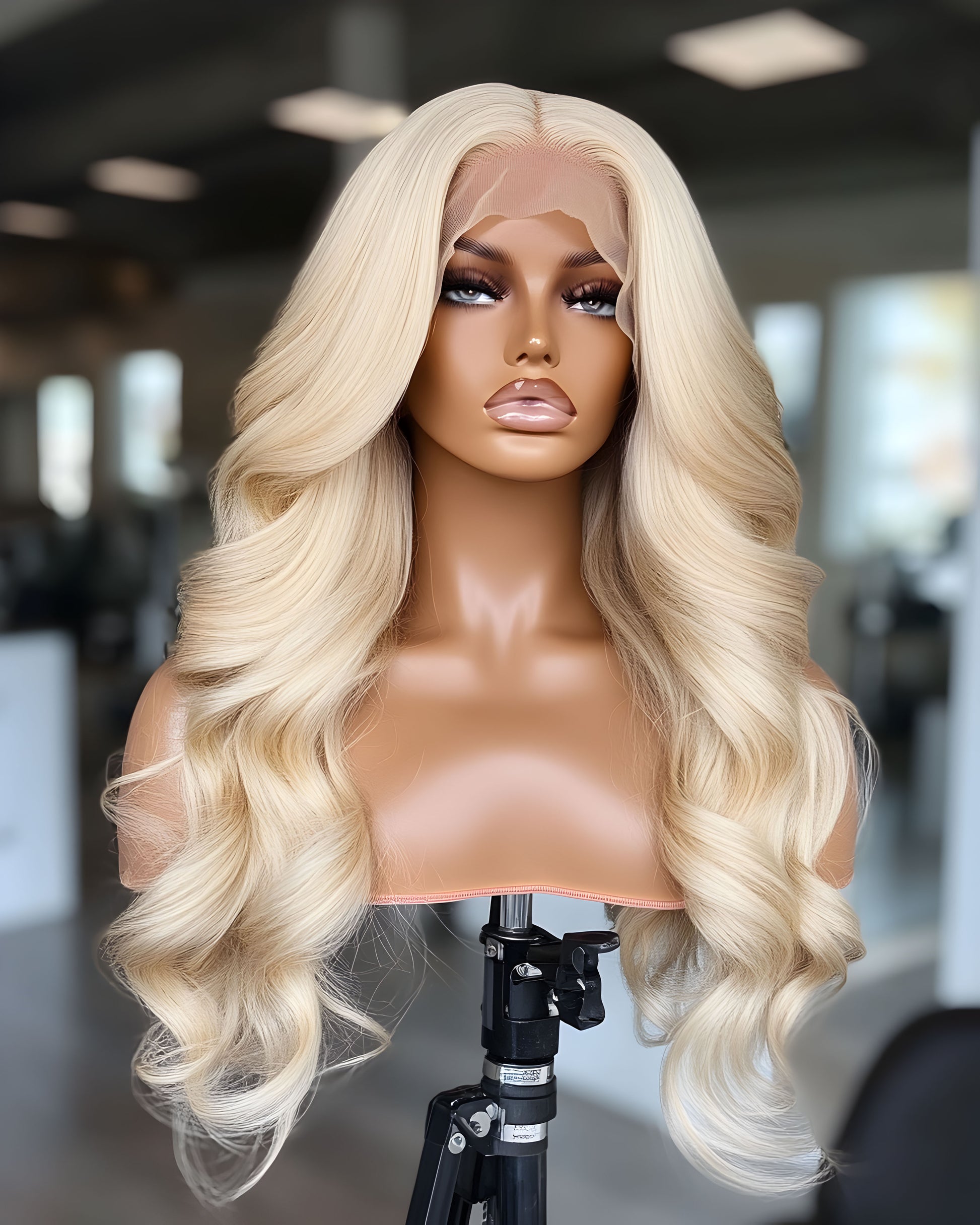 13X4 HUMAN HAIR WIG Blonde 613 Color HD Lace