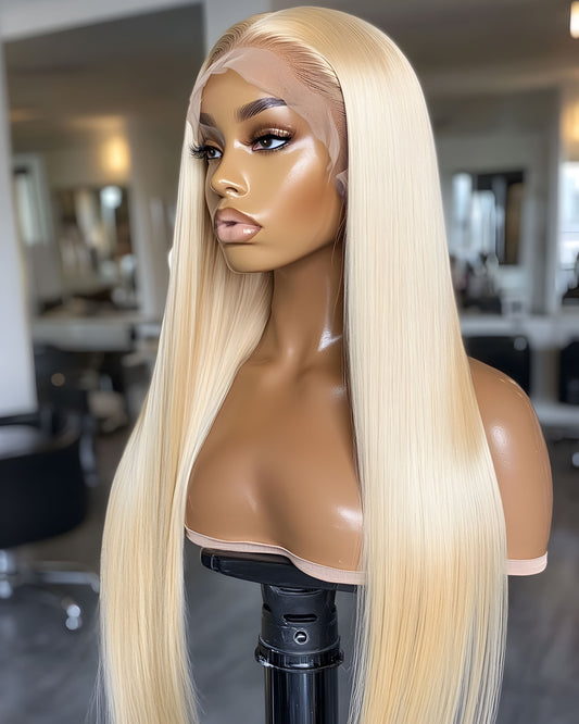 13X4 HUMAN HAIR WIG Blonde 613 Color HD LACE