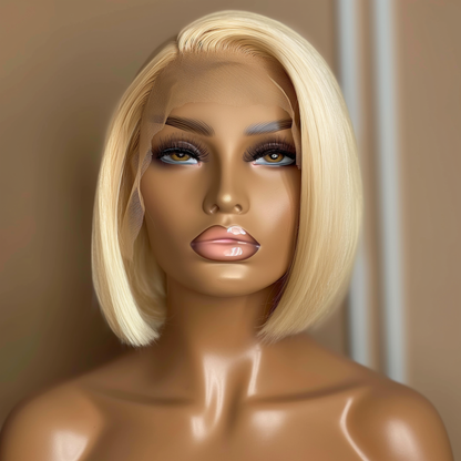13X4 HUMAN HAIR BOB WIG Blonde 613