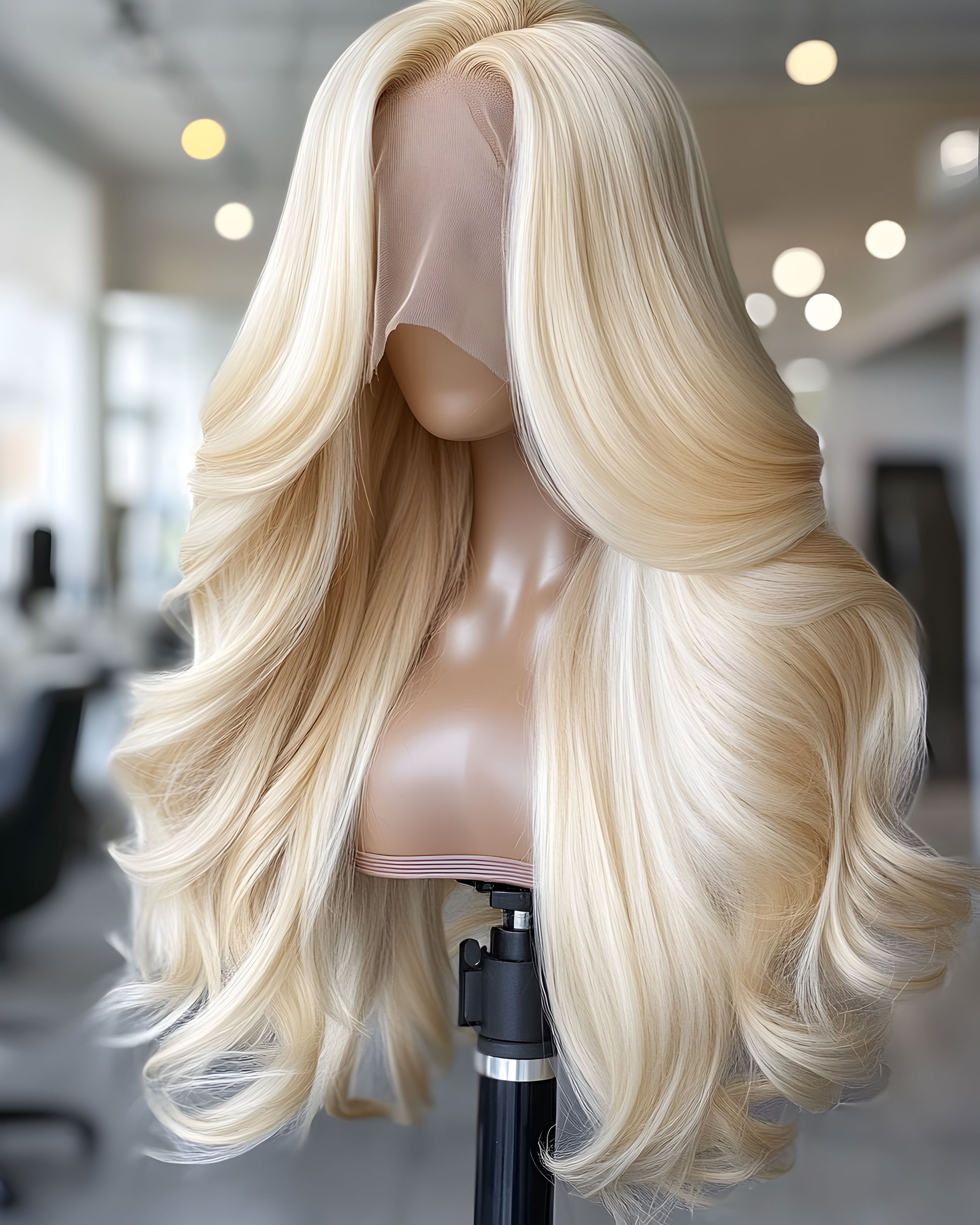 13X4 HUMAN HAIR WIG Blonde 613 Color HD Lace